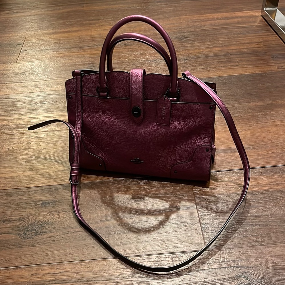 Coach Mercer 30 metallic purple